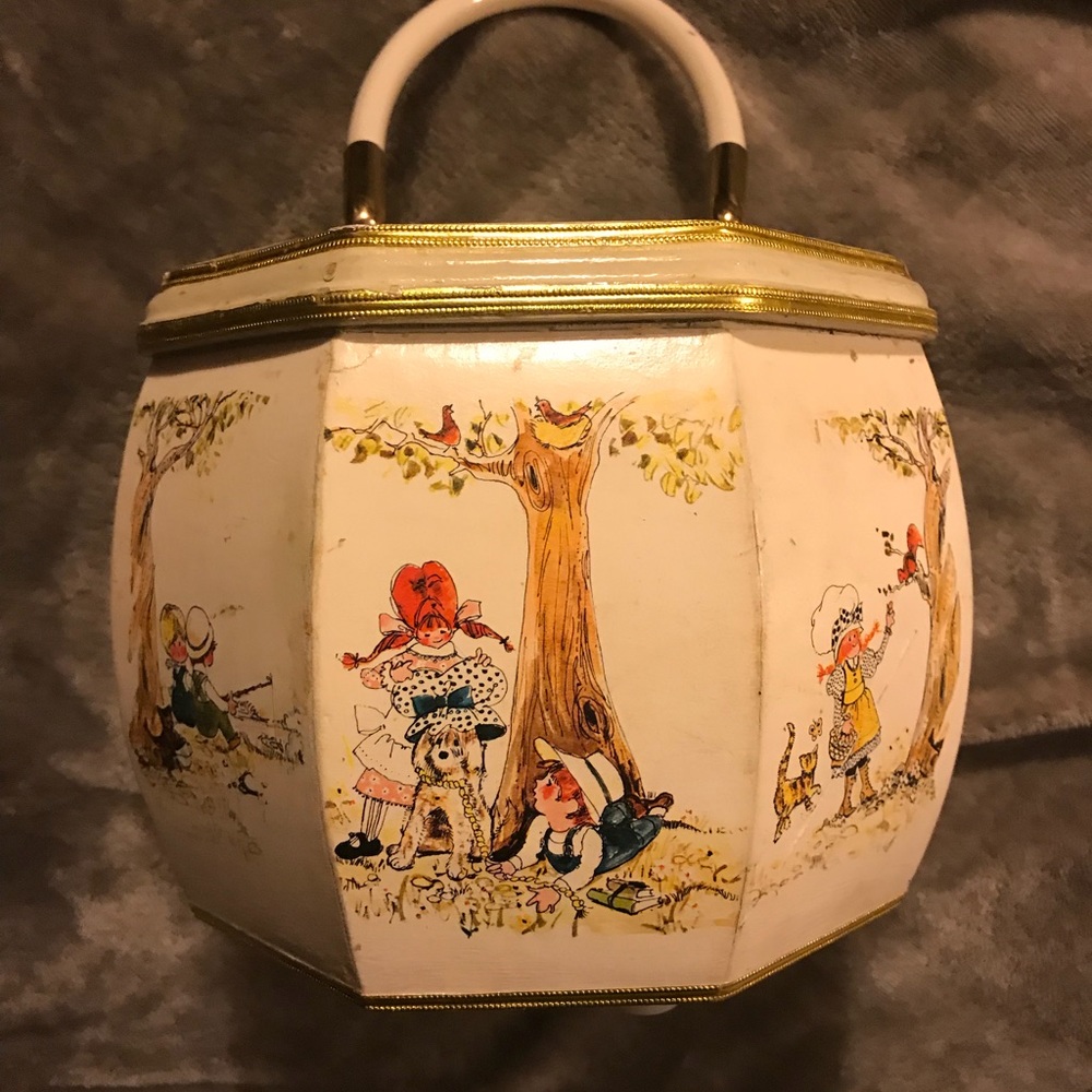 {vintage} Judith Prothro Decoupage Purse 70s